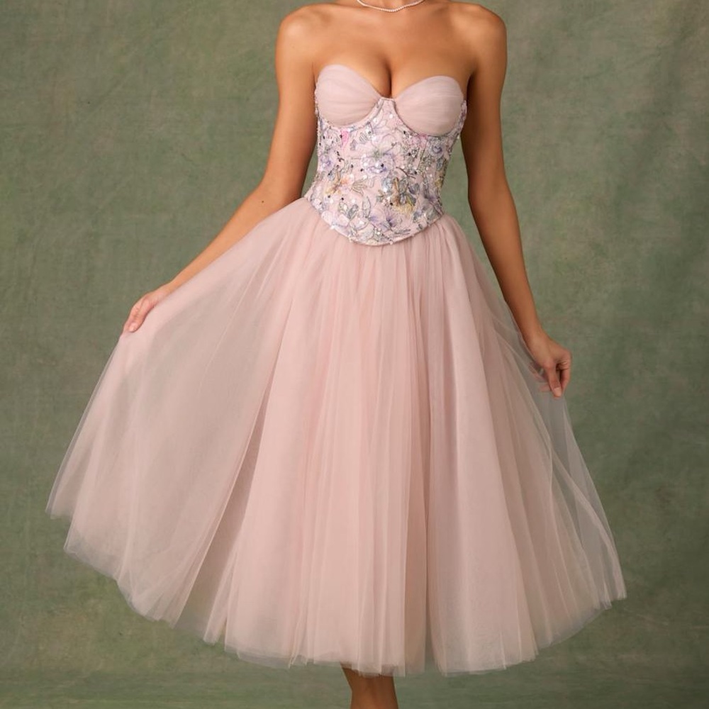 Oh Polly Corset Midaxi Dress
